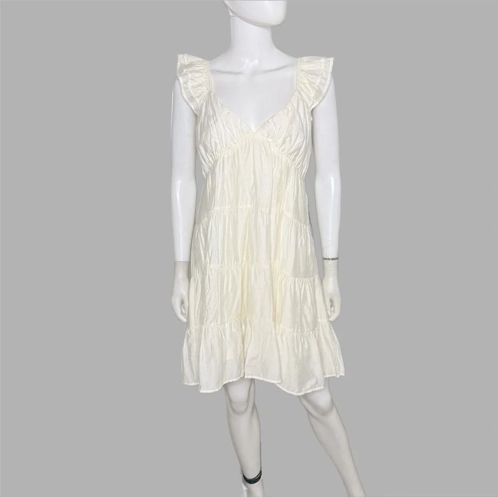 Blu‎ Pepper Ivory Ruffle Tiered Mini Dress - Picture 4 of 8